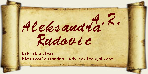 Aleksandra Rudović vizit kartica